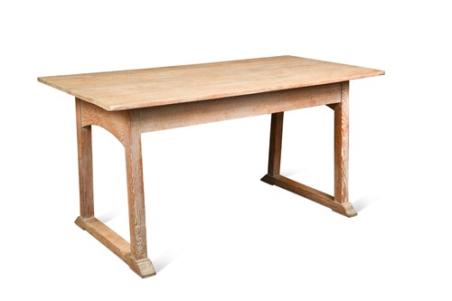 Lot 231 - A Heal's limed oak 'Letchworth' refectory dining table, circa 1925