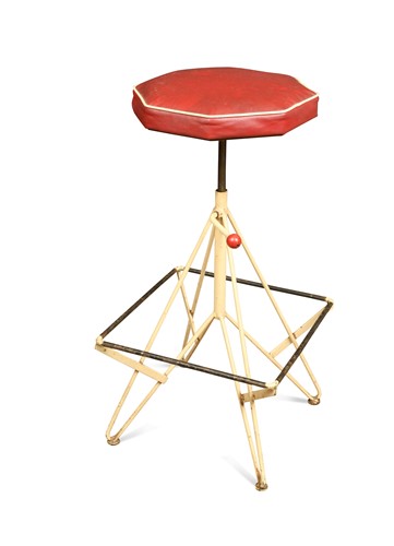 Lot 272 - A Sputnik height adjustable stool, 1950s
