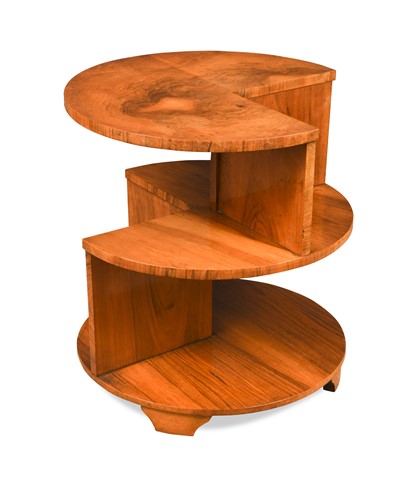 Lot 266 - An Art Deco walnut segmented occasional table