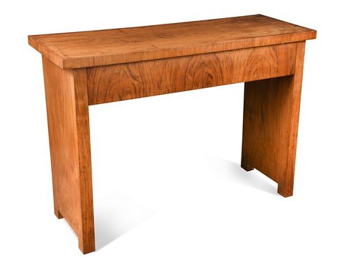 Lot 256 - An Art Deco walnut console table