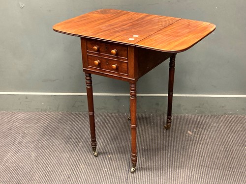 Lot 366 - A Regency mahogany work table 73 x 35 x 52cm...