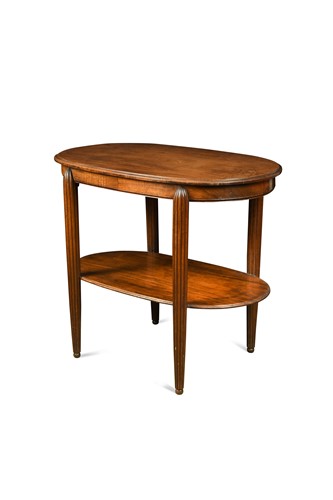 Lot 252 - In the manner of Emile Jacques Ruhlmann, a mahogany side table or buffet, circa 1930
