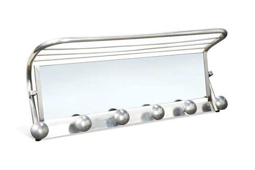 Lot 274 - A mid-century 'Pullman' style coat/luggage rack