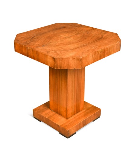 Lot 248 - An Art Deco walnut pedestal table, circa 1930
