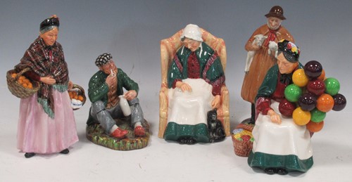 Lot 23 - A group of Royal Doulton figurines, The...