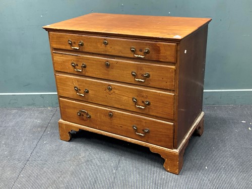 Lot 379 - A George III mahogany four drawer chest,...
