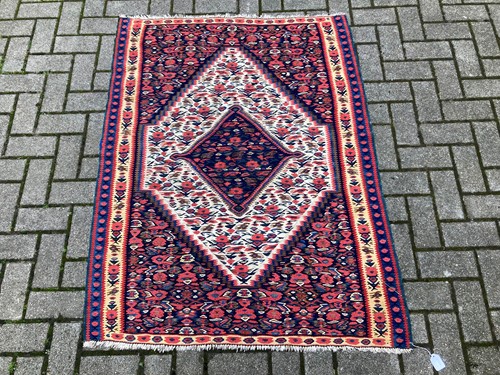 Lot 482 - A Seneh rug, early 20th century, 104 x 105cm