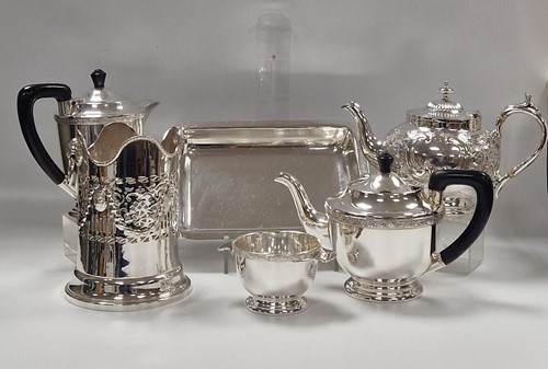Lot 383 - A collection of silver plated items including...