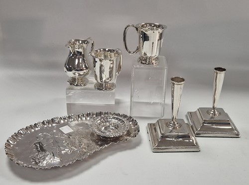 Lot 400 - A collection of silver including 3 table...