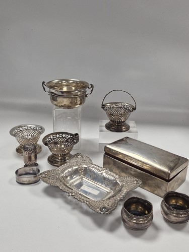 Lot 390 - A collection of silverware including bon bon...