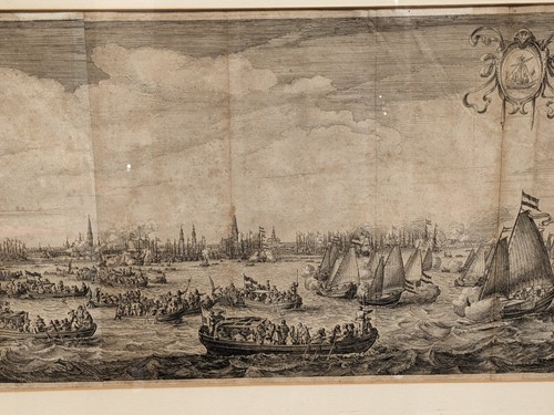 Lot 439 - Panoramic view of Amsterdam, Simon de Vlieger,...