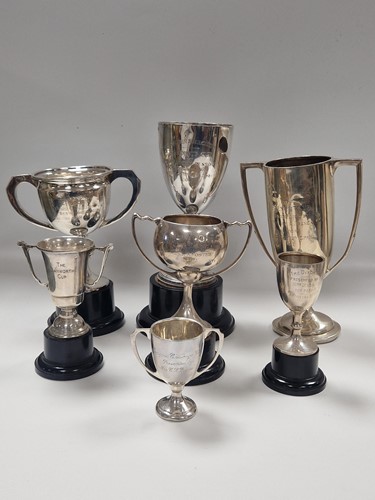 Lot 376 - A collection of 7 silver sporting trophies, 5...
