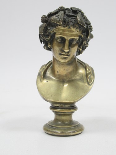 Lot 199 - A 19th century Grand Tour bronze bust of...