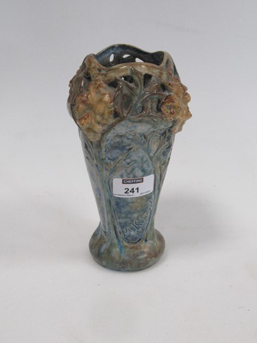 Lot 241 - An Art Nouveau ceramic vase signed floral vase...