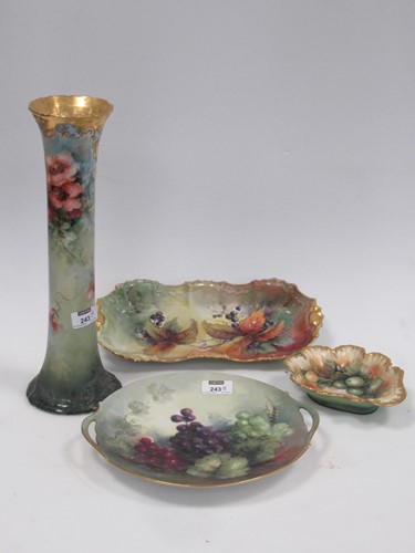 Lot 243 - A Leonard Vienna Austria painted slender vase...