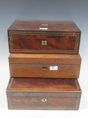 Lot 154 - A 19th century mahogany and brass bound...