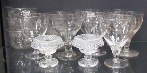 Lot 182 - A set of six Regency style rummers, a Regency...