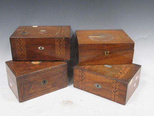 Lot 58 - Four 19th century boxes