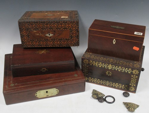 Lot 171 - Six various 19th century boxes