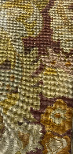 Lot 508 - A pair of Victorian maple-framed woolwork pictures