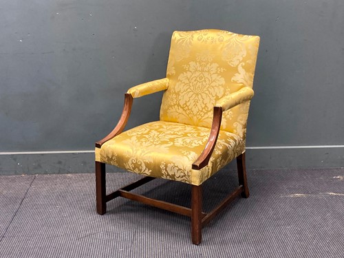 Lot 829 - A George III style Gainsborough armchair with...