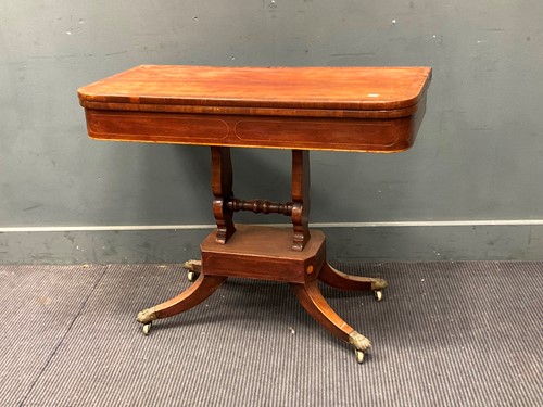 Lot 763 - A Regency mahogany card table 73 x 91 x 90.5cm...