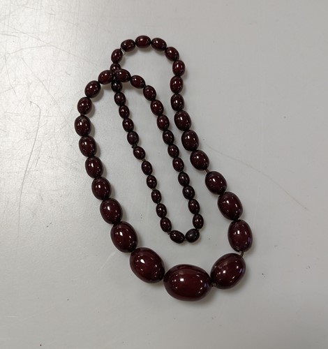 Lot 359 - A bakelite bead necklace, weight 57.7g