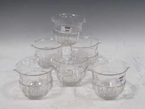 Lot 264 - A set of six 19th century glass rinsers