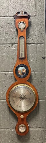 Lot 265 - A 19th century mahogany wheel barometer signed...