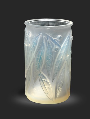 Lot 8 - Laurier, an R. Lalique opalescent glass vase, no.947
