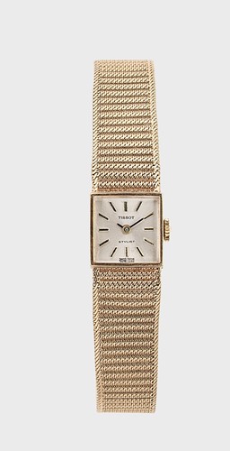 Lot 417 - Tissot - A 9ct gold 'Stylist' wristwatch