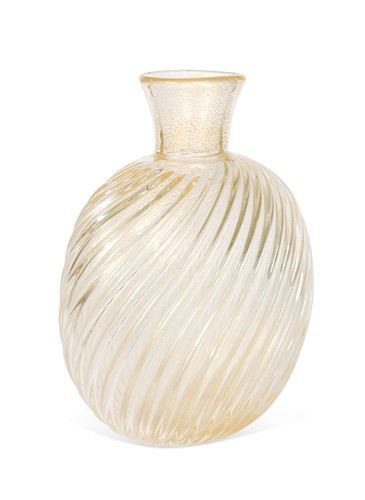 Lot 20 - Flavio Poli for Murano, an 'incrociato oro' glass vase, circa 1960