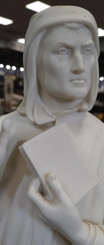 Lot 3 - A Worcester Parian figure of Dante, standing...