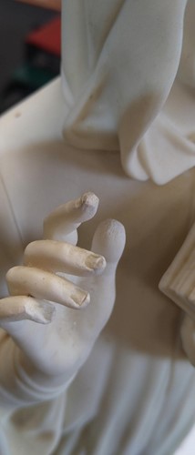 Lot 3 - A Worcester Parian figure of Dante, standing...