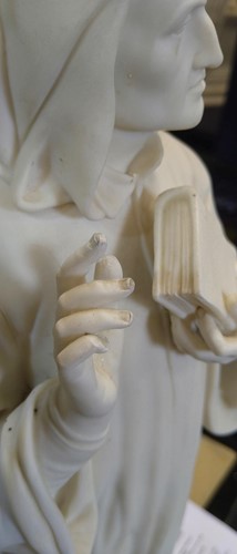 Lot 3 - A Worcester Parian figure of Dante, standing...