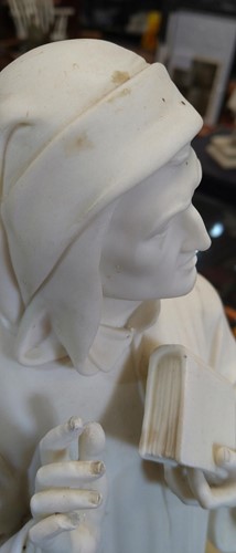 Lot 3 - A Worcester Parian figure of Dante, standing...