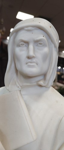 Lot 3 - A Worcester Parian figure of Dante, standing...
