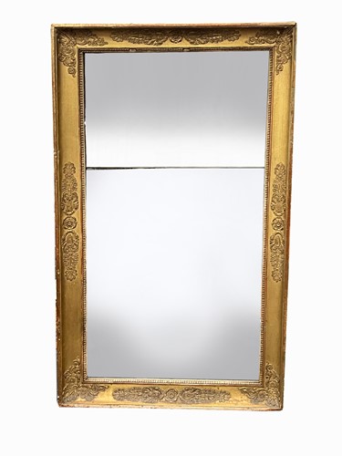 Lot 533 - A French gilt framed rectangular wall mirror, 19th century