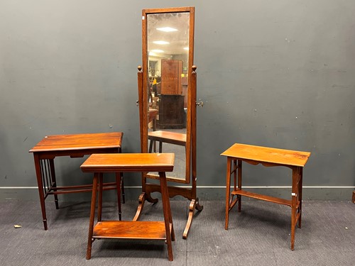 Lot 678 - Three Edwardian rectangular occasional tables...