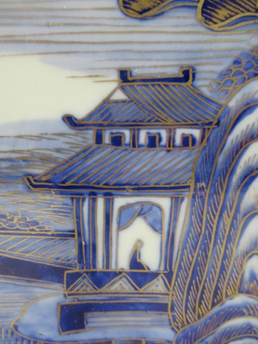 Lot 5 - A large Chinese blue and white charger...