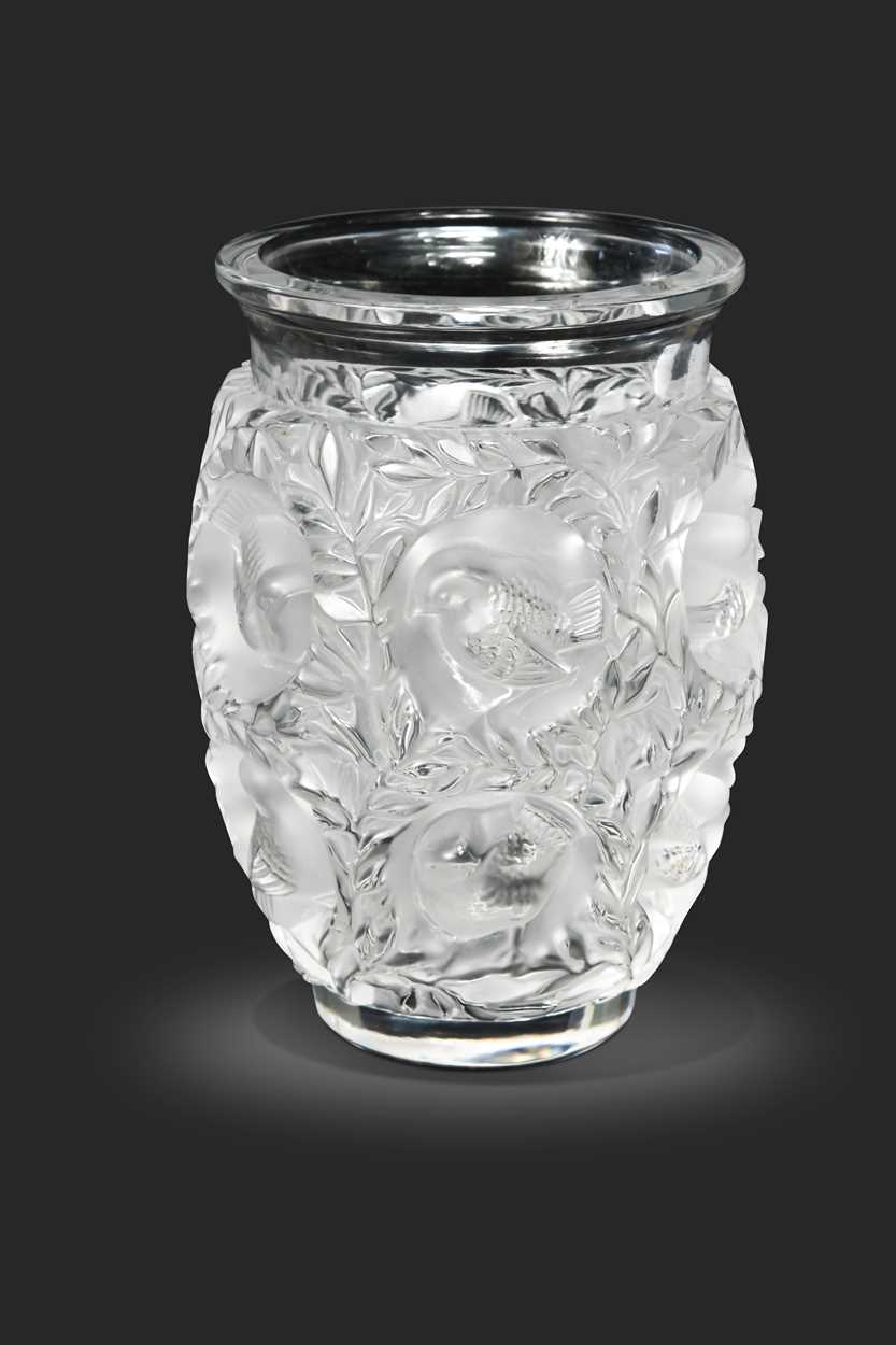 Lot 10 - Bagatelle, a Lalique frosted and polished glass vase