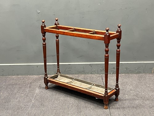 Lot 677 - An Edwardian mahogany three division stick...