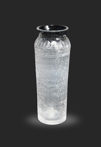 Lot 12 - Bougainvillea, a Lalique frosted and polished glass vase