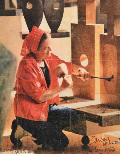Lot 347 - A signed printed image of Barbara Hepworth