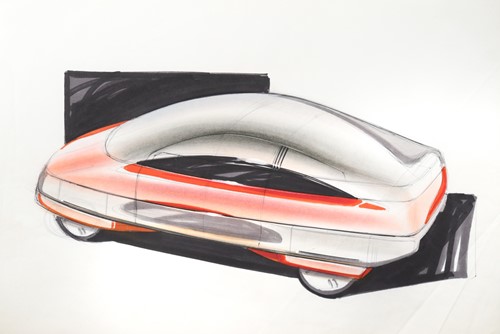Lot 94 - Tom Karen, a large portfolio of approximately 88 automobile renderings for Ogle