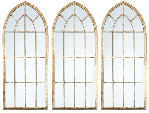Lot 474 - Three gothic style wall mirrors