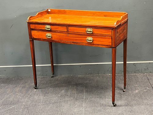 Lot 490 - A Regency satinwood side table, altered to a...