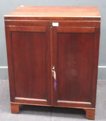 Lot 676 - A George III mahogany campaign bank of drawers...
