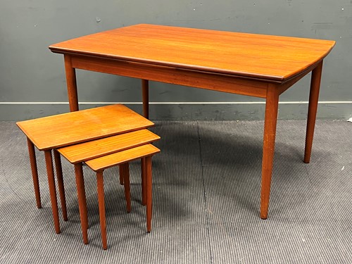 Lot 755 - A 20th century Danish teak draw-leaf dining...