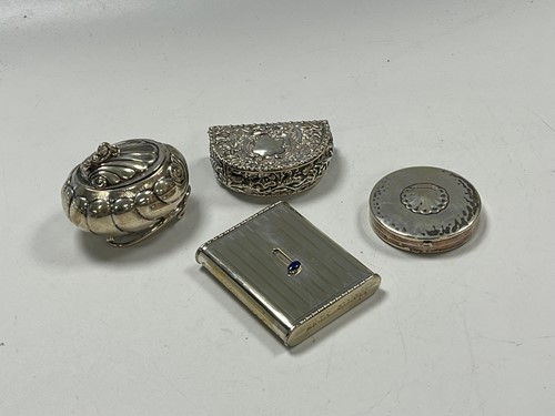 Lot 372 - A Victorian silver semicircular snuff box,...
